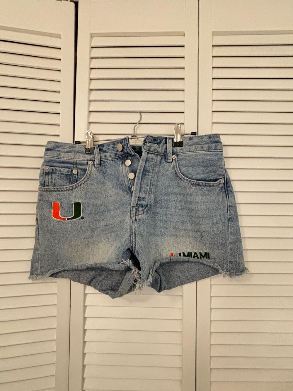 Hype and Vice University of Miami Women's Denim Shorts